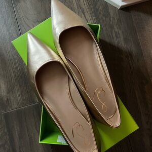 Sam Edelman Gold Wanda Flats - Never Worn - NWT